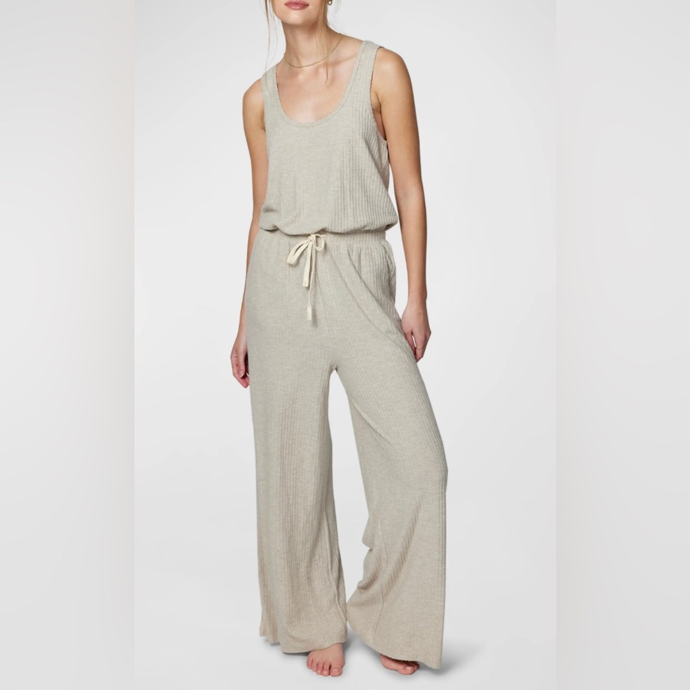 Spiritual Gangster Ballet Rib Wide-Leg Perfect Jumpsuit NWT Size S